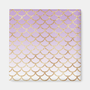 Aimant Fille Lilac Purple Gold Parties scintillant sirène