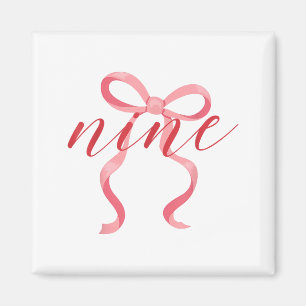 Aimant Fille Rose Coquette Bow 9 Ans 9e Anniversaire Par