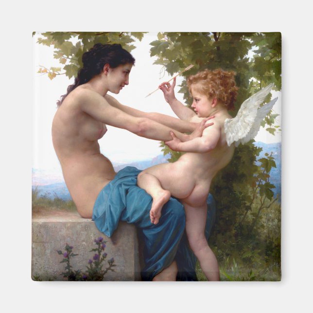 Aimant Fille Se Défendant Contre La Peinture Cupidante Er (Devant)