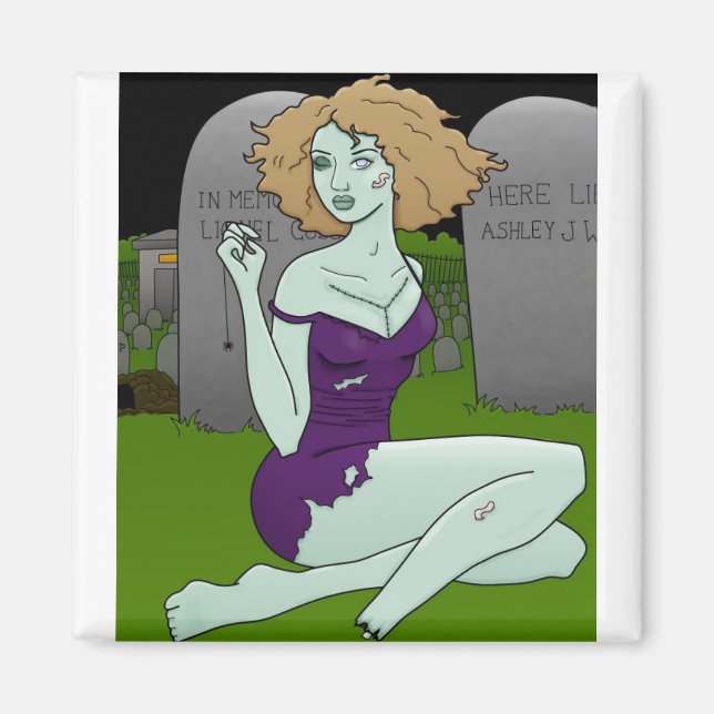 aimant fille zombie (Devant)