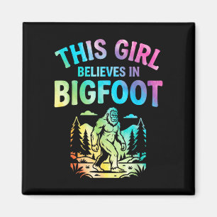 Aimant Filles adepte de bigfoot teinture tie-dye sasquatc