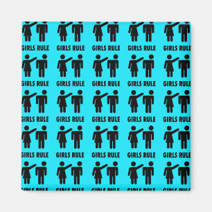 Aimant Filles amusantes Règle Turquoise Turquoise Blue Gi