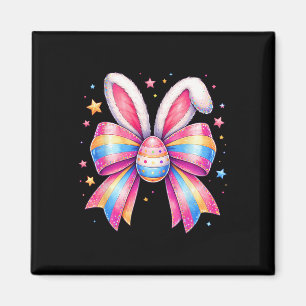 Aimant Filles de Pâques Mignon Coquette Œuf à ruban de Pâ