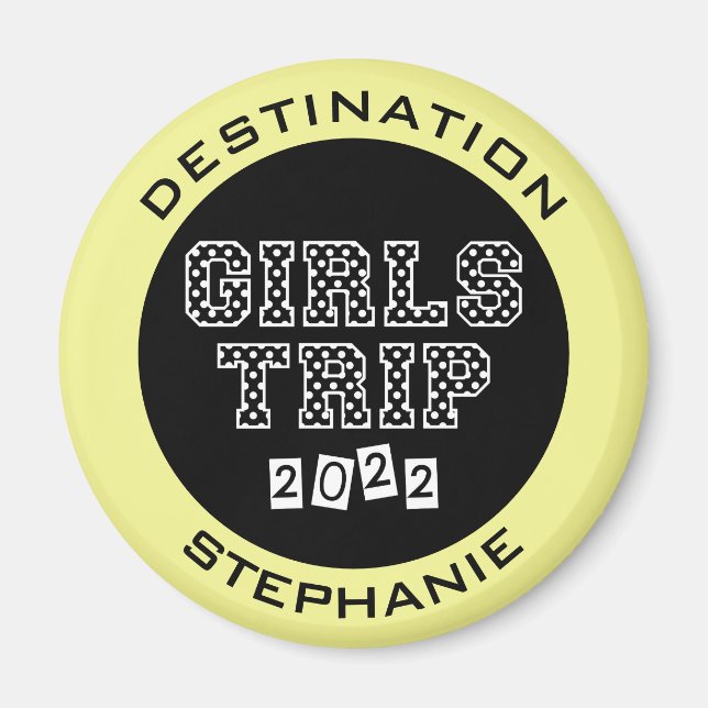 Aimant Filles en voyage 2022 Week-end de vacances entre f (Devant)
