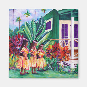 Aimant Filles Hawaiian Keiki Hula