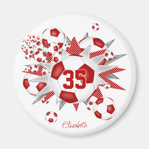 Aimant filles personnalisées ballon de football soufflé r