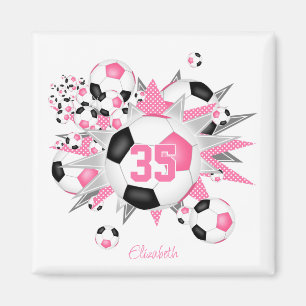 Aimant filles personnalisées ballon de football soufflé r