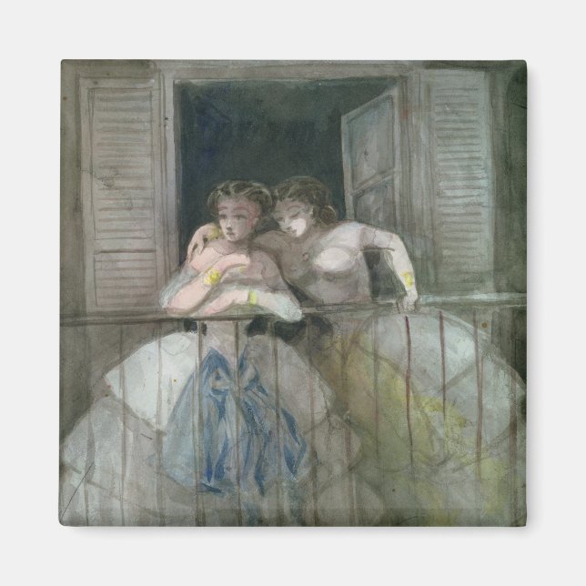Aimant Filles sur le balcon, 1855-60 (Devant)