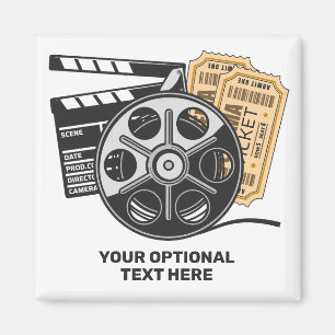 Aimant Film texte et couleur personnalisé
