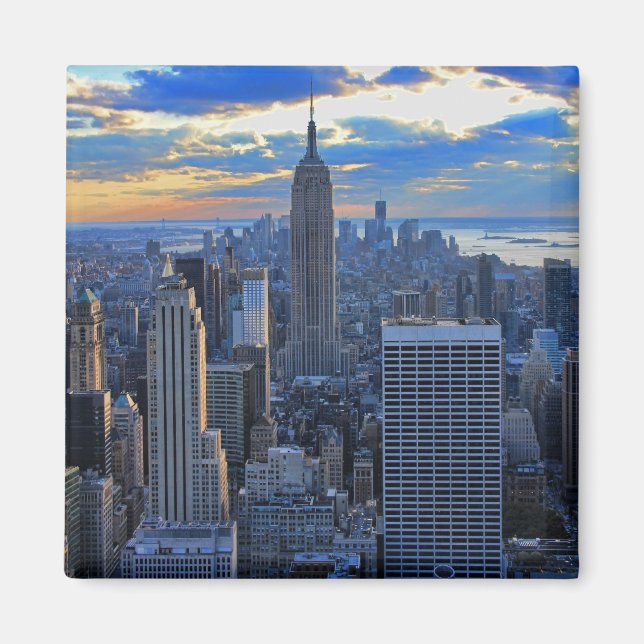 Aimant Fin de l'après-midi NYC Skyline à l'approche du co (Devant)