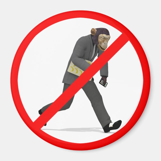 Aimant Finies les affaires de singes (Devant)