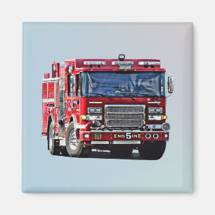 Aimant Fire Engine Turning the Corner