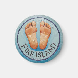 Aimant Fire Island barefoot & fancy free Funny fridge