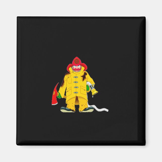 Aimant Firefighter Smoke Alarms Dont Save Lives  (Devant)