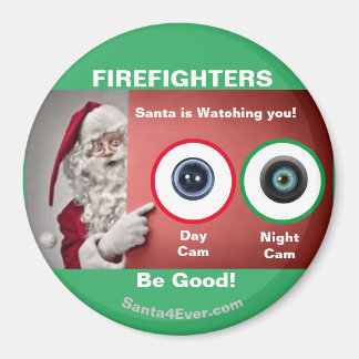 Aimant FIREFIGHTERS Père Noël vous regarde ! Jour et nuit