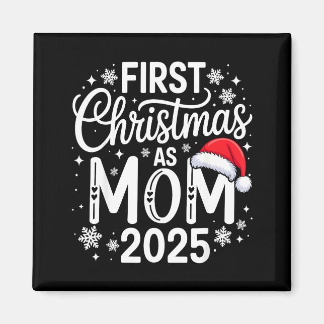 Aimant First Christmas As Mom 2025 Matching Family Holida (Devant)