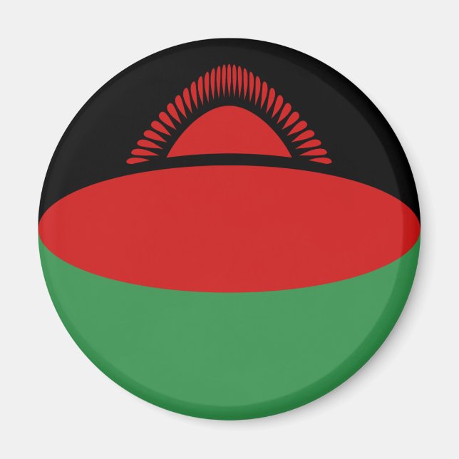 Aimant Fisheye Drapeau Malawi (Devant)