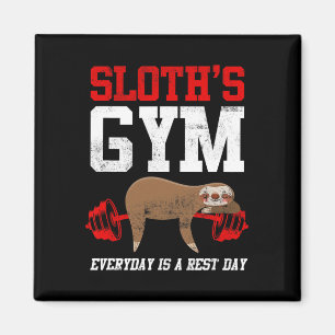 Aimant Fitness Fitness Sloth's Gym Chaque jour est le jou