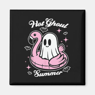 Aimant Flamant rose d'été de Hot Ghoul Ghost Summerween