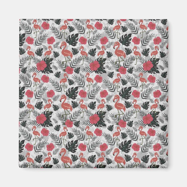 Aimant Flamant rose motif sans couture avec arrière - pla (Devant)