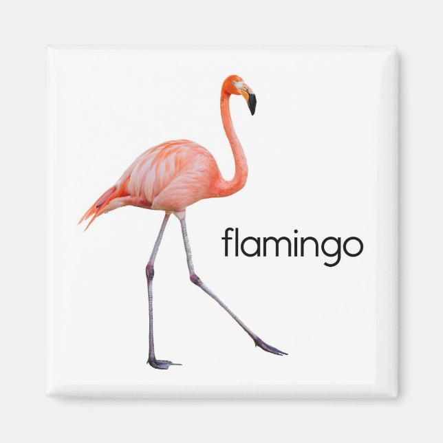 Aimant Flamant rose rose (Devant)