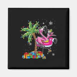Aimant Flamant rose rose Noël Palmier Tropical Noël Ho