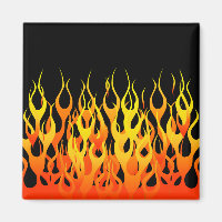 Flames de course Orange classique en feu