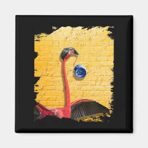 Aimant Flamingo Flamingo With Blue Yo-Yo
