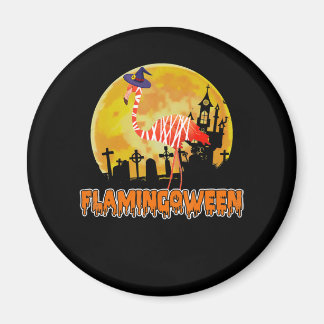Aimant Flamingo | Flamingoween Funny Witch Halloween