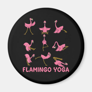 Aimant Flamingo Méditation par position du yoga flamingo