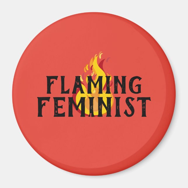 Aimant Flammes féministes flamboyantes RBG Flames 20 (Devant)