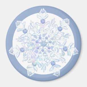Aimant Flèche de neige bleu glace
