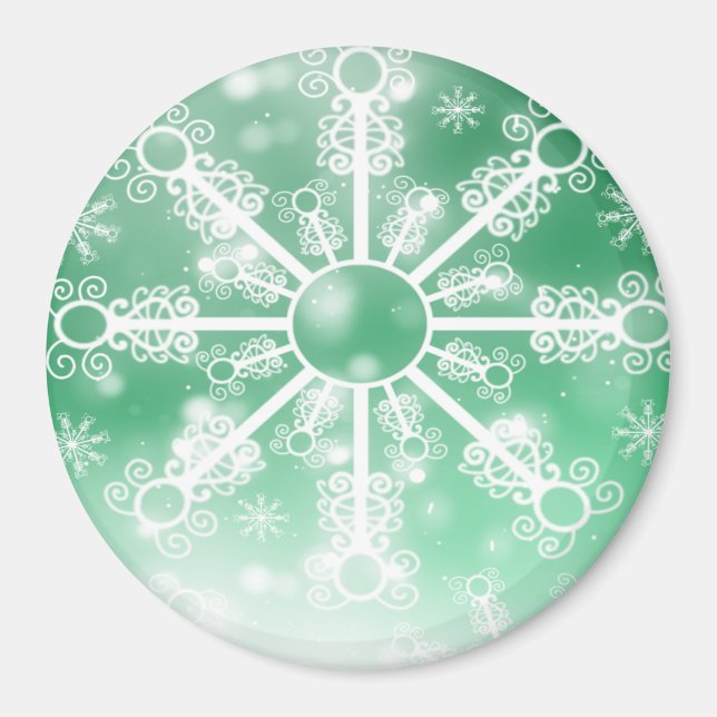 Aimant Flèche de neige verte (Devant)