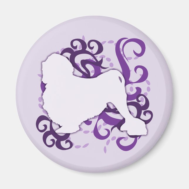 Aimant Flèche violette Lowchen (Devant)