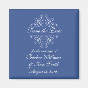 Aimant Flèches en bleu Enregistrer l'aimant de date