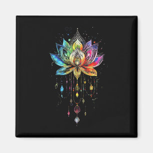 Aimant Fleur de Lotus Arc-en-ciel Bohème Fleur de Lotus d