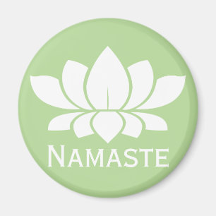 Aimant Fleur de lotus blanc Namaste moderne