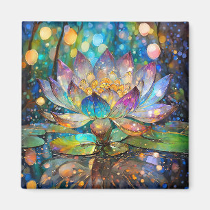 Aimant Fleur de lotus illuminée en fleurs
