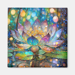 Aimant Fleur de lotus illuminée en fleurs