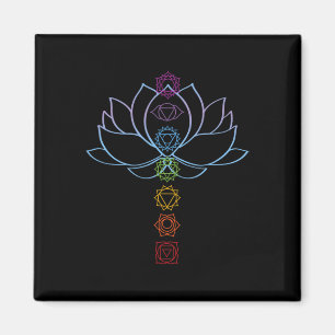 Aimant Fleur de Lotus Zen Spirituelle Chakras Alignés Yog