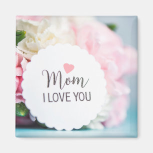 Aimant Fleur de Mère Rose Bonne Fleurs de Fête des Mères