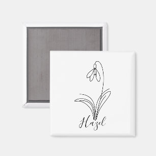 Aimant Fleur de naissance de l'oeillet de janvier personn