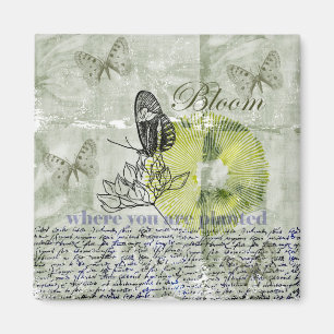 Aimant Fleur de papillon inspirée