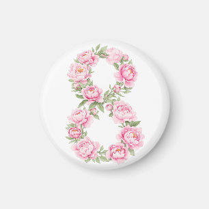 Aimant Fleur de pivoine pour la Journée internationale de