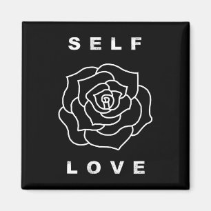 Aimant Fleur de rose de yoga sain heureux positif d'amour