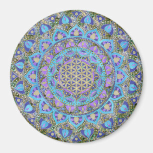 Aimant Fleur De Vie - Mandala India Style 2