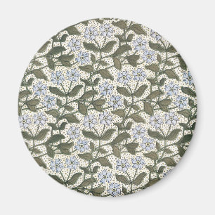 Aimant Fleur d'été de Pervenche Art Nouveau Botanique