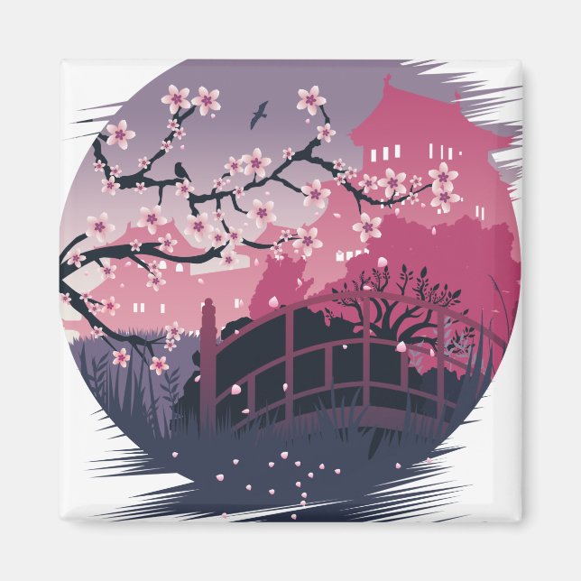 Aimant Fleur foncée (Devant)