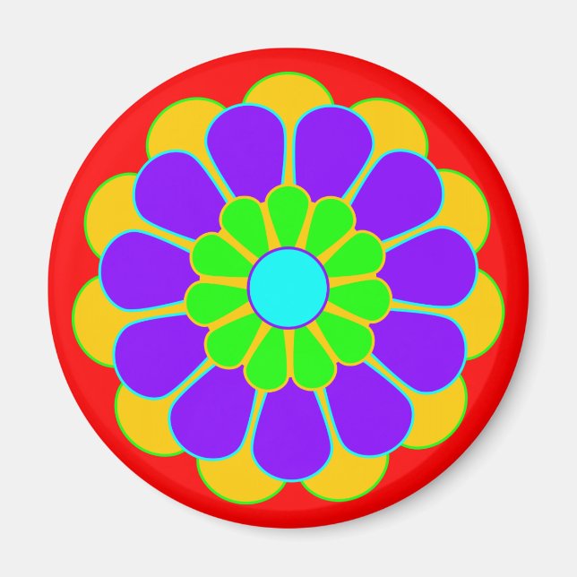 Aimant Fleur Funky Power Bloom II (Devant)