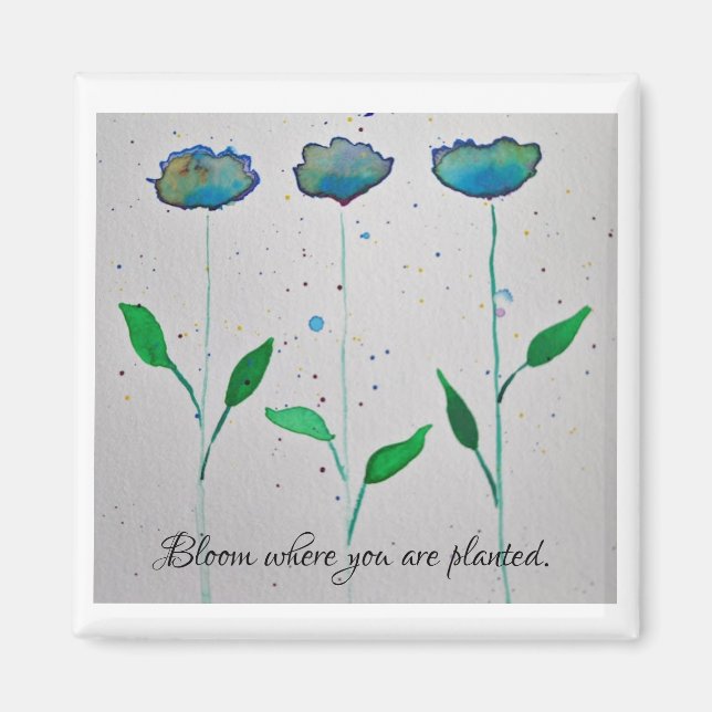 Aimant Fleur où vous avez planté de l'aimant (Devant)